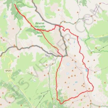Trace GPS Tour du Viso, itinéraire, parcours