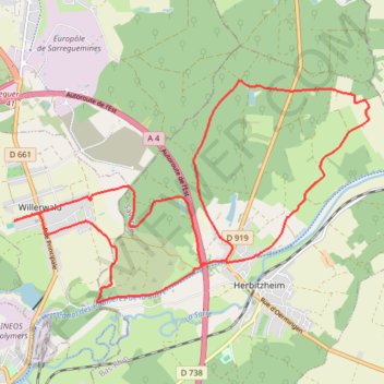 Trace GPS Willerwald, itinéraire, parcours