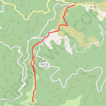 Trace GPS Cap du Carmil depuis le col des Marrous, itinéraire, parcours