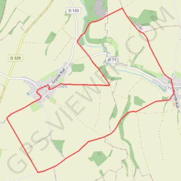 Trace GPS Circuit du Gros Canon - Chuignolles, itinéraire, parcours