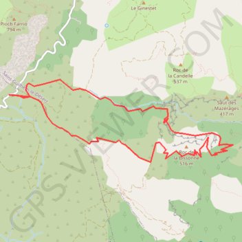 Trace GPS Rando cirque de l'infernet, itinéraire, parcours