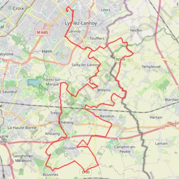 Trace GPS La Ronde des Rois - Roubaix, itinéraire, parcours