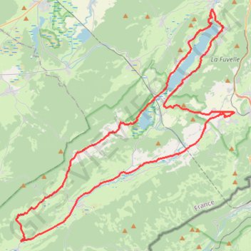 Trace GPS Tour du lac de Saint Point, itinéraire, parcours