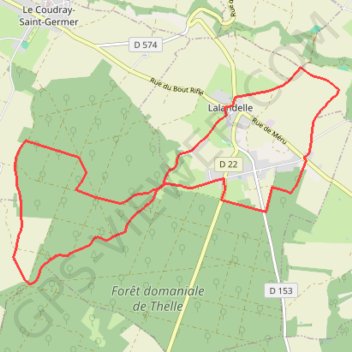 Trace GPS La Boutonnière du Pays de Bray, itinéraire, parcours