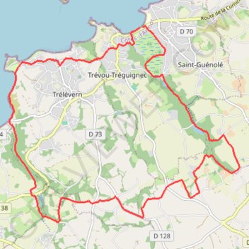 Trace GPS Au départ de Trestel (22 - Trévou-Tréguignec), itinéraire, parcours