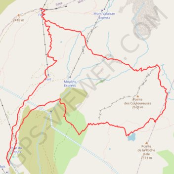 Trace GPS Euchers - Lac du retour - Col de la Traversette, itinéraire, parcours