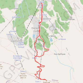 Trace GPS Piatta di Grevon, itinéraire, parcours
