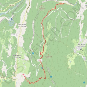 Trace GPS De Valchevrière à Tourtre, itinéraire, parcours