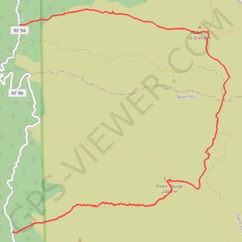 Trace GPS Piton Rouge - Forêt des Benares, itinéraire, parcours