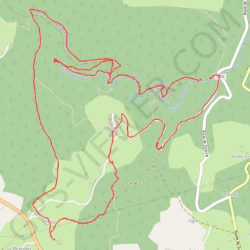 Trace GPS La Gironie (Moulin de Murel), itinéraire, parcours