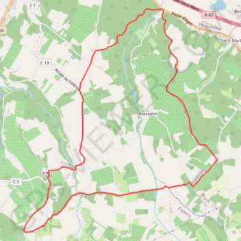 Trace GPS Limon, vignobles et vergers d'Albret - Pays d'Albret, itinéraire, parcours