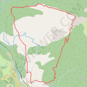 Trace GPS Grotte de Meaille et tour du Cougnas, itinéraire, parcours