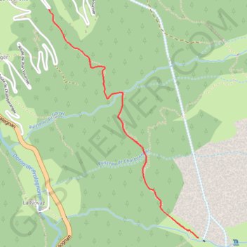 Trace GPS Cascade de la Vuzelle A/R, itinéraire, parcours