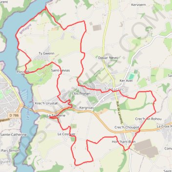 Trace GPS De Traou-Meur à Saint-Nicolas, itinéraire, parcours