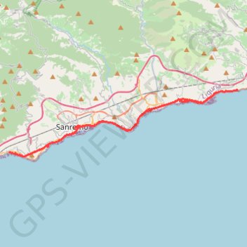 Trace GPS Sanremo - Marathon ❤️, itinéraire, parcours