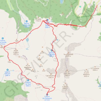 Trace GPS Boucle cabane des espugues, itinéraire, parcours