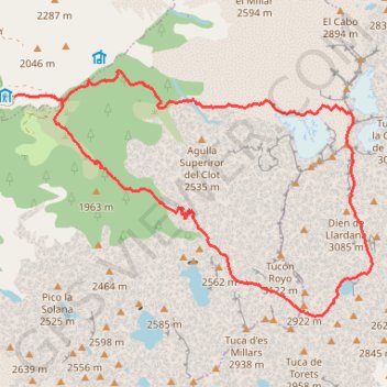 Trace GPS Pic des Posets par Viados, itinéraire, parcours