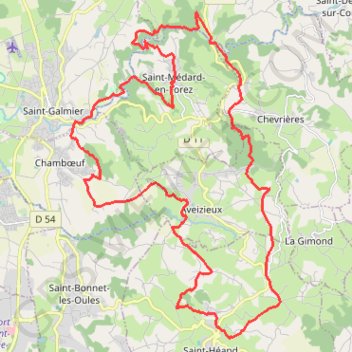 Trace GPS La Marche des Moulins - Saint-Médard-en-Forez, itinéraire, parcours
