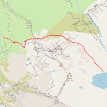 Trace GPS Étang d'Aubé, itinéraire, parcours