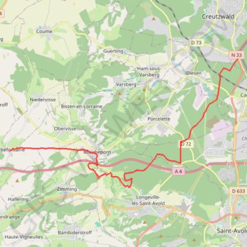 Trace GPS Le sentier des Huguenots, sur les pas des Protestants, itinéraire, parcours