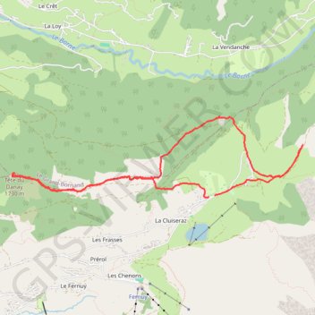 Trace GPS Tête du Danay, La Bottière, itinéraire, parcours