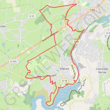 Trace GPS Prélude de l'été - Villerest, itinéraire, parcours