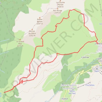 Trace GPS Saint François Longchamp, itinéraire, parcours