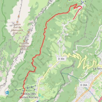 Trace GPS Saint Hilaire - col de Marcieu 38, itinéraire, parcours
