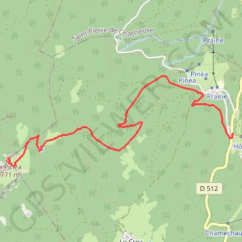 Trace GPS La Pinéa, itinéraire, parcours