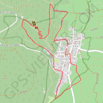 Trace GPS Balade à Husseren Les Châteaux, itinéraire, parcours