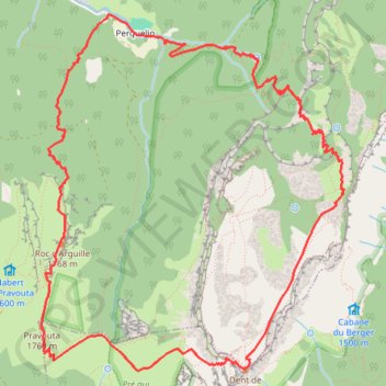 Trace GPS Dent de Crolles - Arguille - Giclard en boucle depuis Perquelin (Chartreuse), itinéraire, parcours