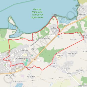 Trace GPS Sarzeau : Circuit du Patrimoine (officiel), itinéraire, parcours