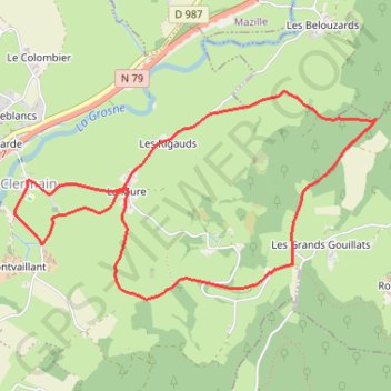 Trace GPS Rando à Clermain, itinéraire, parcours