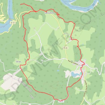 Trace GPS De Selves au Puy Murat - Auriac, itinéraire, parcours