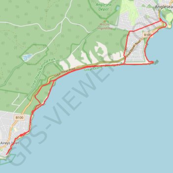 Trace GPS Anglesea - Aireys Inlet, itinéraire, parcours