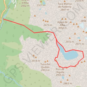 Trace GPS Aragüells, Piedres Albes, Cregüeña depuis le puente de Cregüeña, itinéraire, parcours