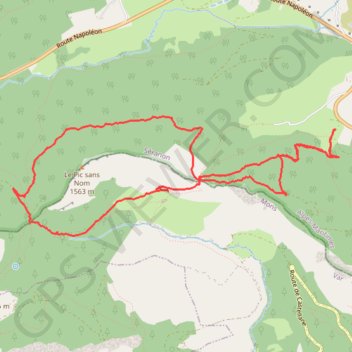 Trace GPS Séranon - la Rouaine - La Sappée, itinéraire, parcours