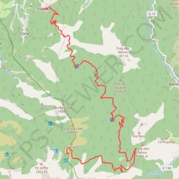 Trace GPS Descente du Cortalet (Canigou), itinéraire, parcours