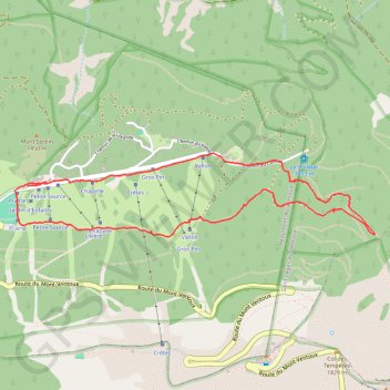 Trace GPS Mont Serein, itinéraire, parcours
