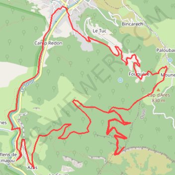 Trace GPS Boucle de Seix via Château de Mirabat, itinéraire, parcours
