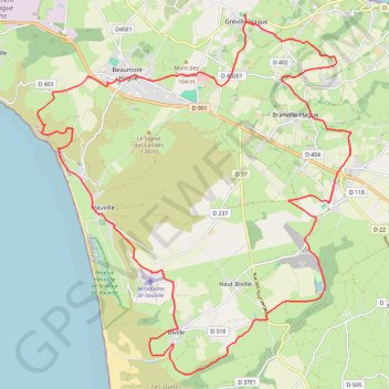 Trace GPS Into the wild - Gréville-Hague, itinéraire, parcours