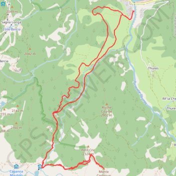 Trace GPS Monte Corbioun, itinéraire, parcours