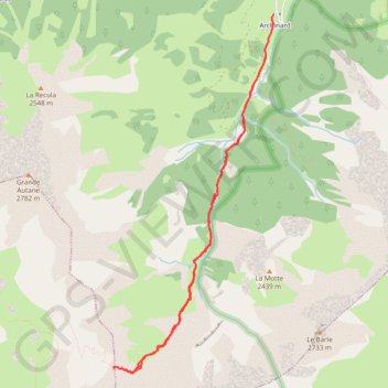 Trace GPS Archinard col de Rouanette, itinéraire, parcours