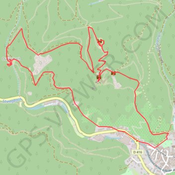 Trace GPS Châteaux Ribeauvillé. Dusenbach, itinéraire, parcours