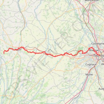 Trace GPS Toulouse - Barran, itinéraire, parcours