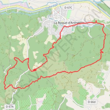 Trace GPS La Roque d'Anthéron, itinéraire, parcours