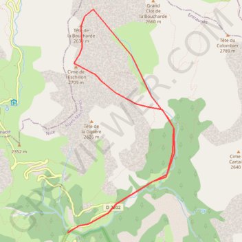 Trace GPS Cime de l'Eschillon, itinéraire, parcours
