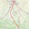 Trace GPS Foix Toulouse par la vallée de la Léze, itinéraire, parcours