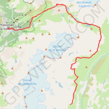 Trace GPS Rando Refuge de l'arpont - Pralongnan, itinéraire, parcours