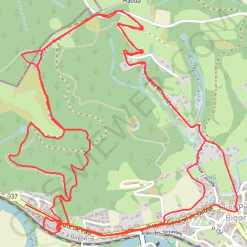 Trace GPS Saint-Pé-de-Bigorre - La pioche, itinéraire, parcours